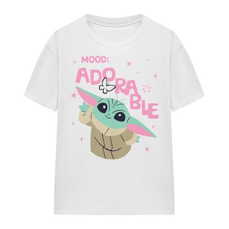 Star Wars Dam/Dam Mood Bedårande Grogu T-Shirt S Vit