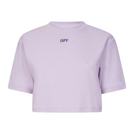 Off White, T-Shirts Paars, Dames, Maat:S