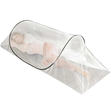 Pop-up Mosquito Tent, Camping Mosquito Net, Adjustable Foldable Fine Mesh Net with Double Zipper for Travel