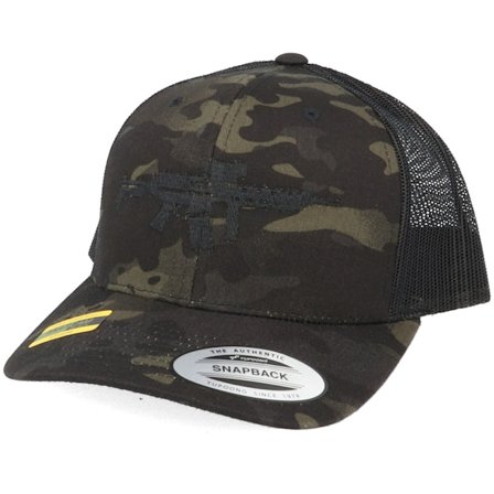 GUNS n SKULLS - Camo trucker Casquette - AK5C Black Camo Trucker @ Hatstore
