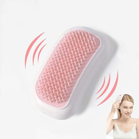 Elektrisk hovedbundsmassager bærbar hovedmassager stressaflastning, vibrerende silikonehårbørste