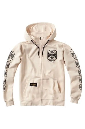 Hanorac Cu Fermoar West Coast Choppers Dominator bej 3XL