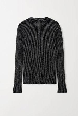 Soft Goat - Lurex Top - XS - Black