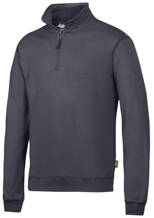 Snickers Workwear 2818 Genser grå, med kort glidelås Grå, Klær