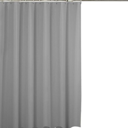 PEVA Duschdraperi med Metallöljetter - Grå