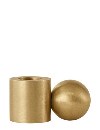OYOY Living Design Palloa Solid Brass Candleholder - Low - Gold - H2CM