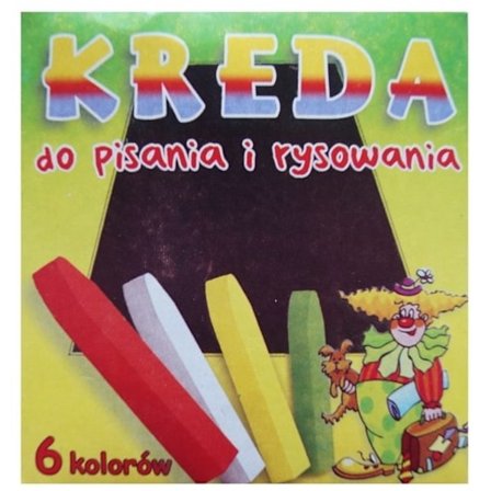 Kreativt Skapande Set med 6 Färgglada Skolkritor - Skolplatta i