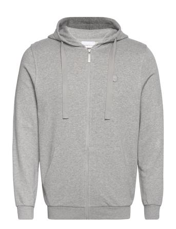 Ask Regular Zip Hood Kangaroo Badge Knowledge Cotton Apparel Grey