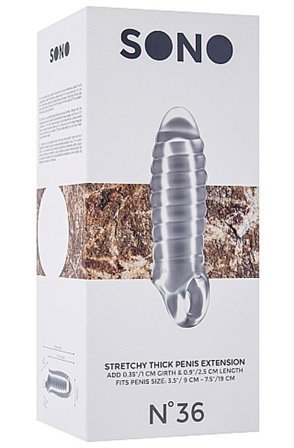 Kjøp No.36 Stretchy Thick Penis Extension Translucent - Penisforlenger/Sleeve | God pris