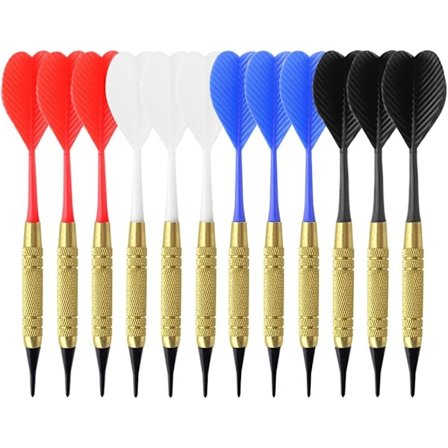 Store Black Friday-tilbud! Sett med 12 piler for elektronisk dartskive, plast, flerfarget