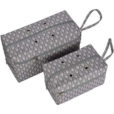 Strikket opbevaringspose til tekstilgarn, 2-pak sammenklappelig strikning