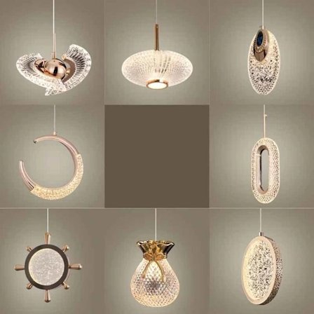 Nordisk Moderne Minimalistisk Soverom Pendellampe | Unik Måneformet Enkelthodedesign