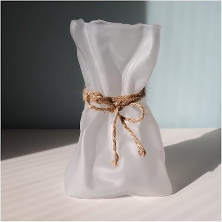 Lasimaljakko, epäsäännöllisen muotoinen kukkamaljakko, taiteellinen koristeellinen kukkamaljakko häihin, ruokailuun, kirjahyllyyn, kodin sisustukseen 