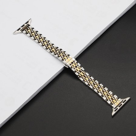 Klockarmband för Apple Watch iWatch 38/40/41/S10-42mm silver guld