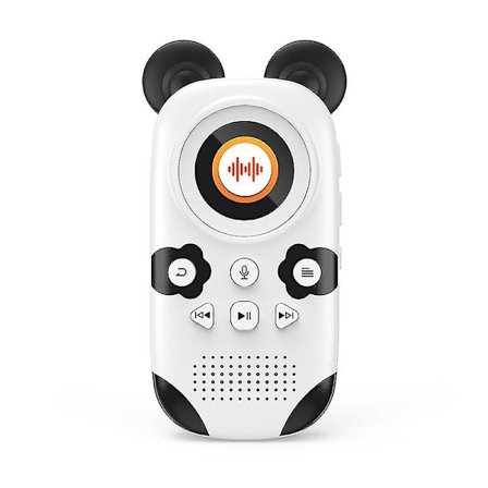 Søt Panda-stil MP3-spiller med høyttalere for barn 32 GB Bluetooth 5.0 MP3-spiller Støtter maksimalt 128 GB TF-kort Bærbar tapsløs HiFi Sports Player
