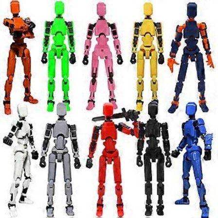 T13 Action Figur, Robot Action Figur, T13 Action Figur 3D Printet Multi-Leddet Bevægelig, 13 Action Figur Dummy, Dekorationer til Action Figurer (