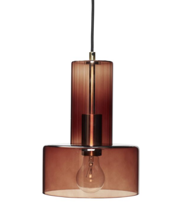 Hübsch Hengelampe Glass Brun