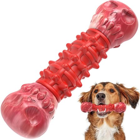 Uendelig holdbar stor hundeleke, interaktiv tyggebein for hunder