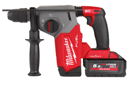 Milwaukee M18 ONEFHX-552X Borhammer med batteri og lader, Maskiner