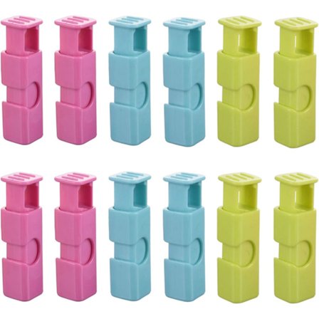 12 stk. clips til brødposer bruges til brød, ris, nødder, bønner, tørret frugt, frosne madposer og mere