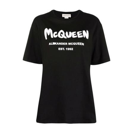 Alexander McQueen T-Shirts Sort, Dame