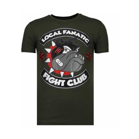Local Fanatic Fight Club Spike Rhinestone - T shirt - 13-6230K grön, Herr, Herr, Storlek: L