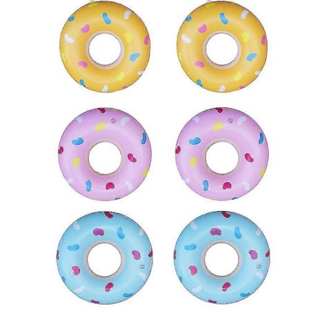 6 st Uppblåsbara Poolmunkar Mini Munk Uppblåsbara Leksaker Liten Badring För Barn