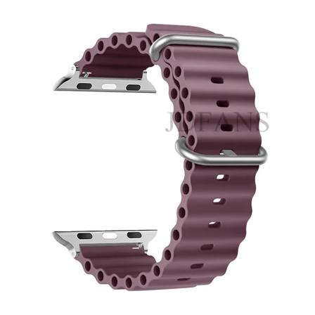 Original Ocean Strap For Apple Watch Band 44mm 49mm 45mm 41mm 40mm 38mm 44 40 mm 1:1 correa iWatch series 9 se 8 ultra 2 bands 37 Smoke purple 42mm 