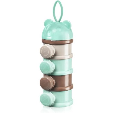 Babymælk Pulver Dispenser, Bærbar 4 Lag 270ml Per Lag Twist-Lock Rum, Børn Baby Opbevaringsbeholder Stabelbare Beholdere
