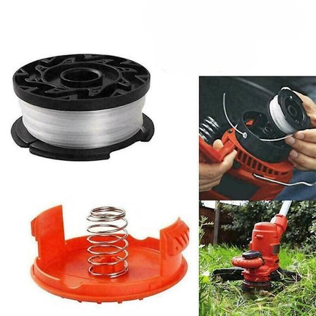 Oransje Deksel + Spole Tråd Topp For Black & Decker Reservedel Kantklipper Strimmer [DB]