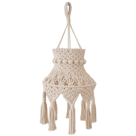 Boho Makrame Lampeskærm Hængende Pendel Lysdækning, Lampeskærm til Soveværelse Børneværelse Kollegie Hjemmeindretning