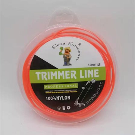Rund nylon trimmertrådsspole, ersättningstrimmertråd 3 mm x 15
