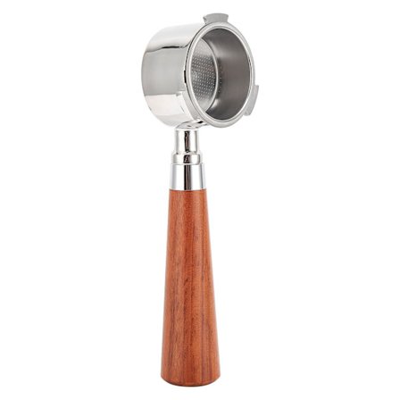 54mm Bunnløs Portafilter i Palisander Rustfritt Stål Filterkurvholder Kaffemaskin Erstatningsverktøy