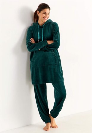 Cellbes of Sweden - Velourtunika Wilma i grøn til damer i størrelse 58/60