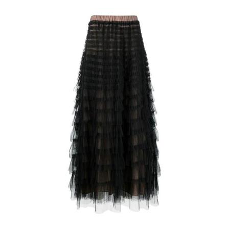 Twinset Long Nederdel Sort, Dame