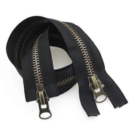 1 stk. DIY Syning Dobbelt Slider Lang Lynlås Åben Jakke Metal Lynlås Tovejs Beklædningstilbehør 8#