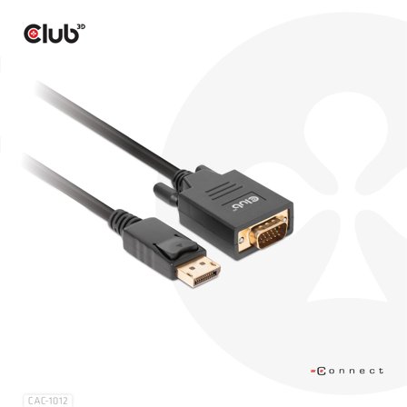 Club 3D DisplayPort to VGA Cable M/M