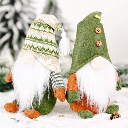 2 Styck Jultomtar Dekor, Svensk Gnome Tomte Tomte Tomte Dw