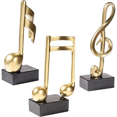 3 kpl Musiikkinuotti Koriste Musiikki Veistos Patsas, Musiikki Sisustus Figuriinit, Musiikki Veistossetti