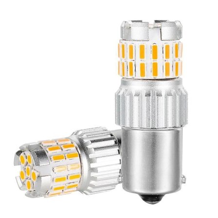 2 x 1156 BA15S 7506 Gul Amber Gul Bil LED Blinkers Hörnljuslampa P21W 12V
