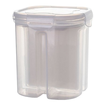 2 Gitter Plast Kjøkken Korn Dispenser, Forseglet Mel Korn Ris Oppbevaringsboks (Tilfeldig Farge)