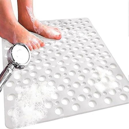 Badekar Dusjmatter Sklisikker Ekstra Stor Holdbar Firkantet Anti-Mugg Gummi Innvendig Badekar Matte Størrelse (53CM*53CM) -Yx