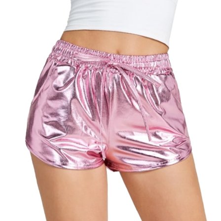 Naisten Metallinhohtoiset Shortsit Kesäiset Kimaltavat Kuuma Asuste Kiiltävät Lyhyet Housut