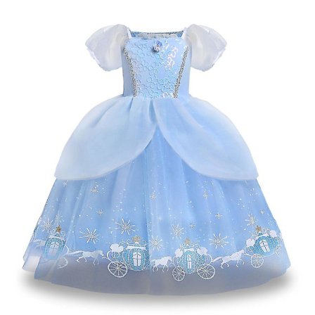 Prinsessekjole Børn Piger Askepot Elegant Prinsesse Tulle Tutu-kjole Fødselsdagsfest Cosplay-kostume