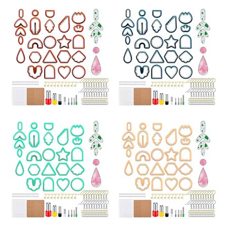 142x Polymer Clay Cutters Sæt Til Øreringefremstilling Til Diy Craft Fashion Gave