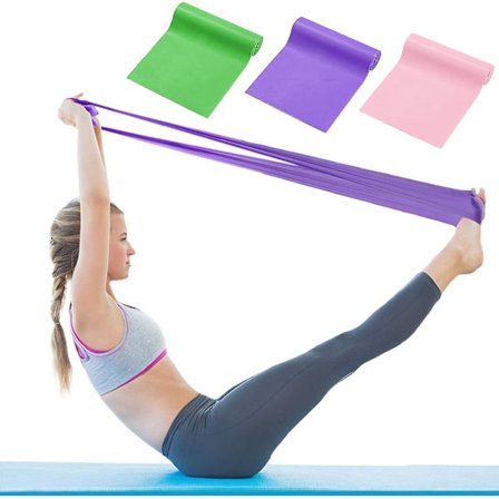 Motstandsbånd - 3-pakning elastiske treningsbånd for yoga, motstandstrening
