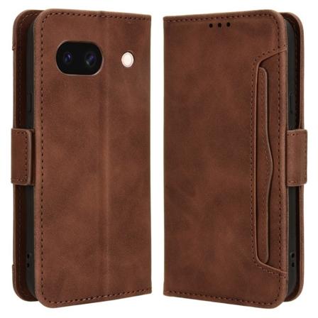Google Pixel 8a Useita korttipaikkoja Puhelimen Lompakkokotelo Brown
