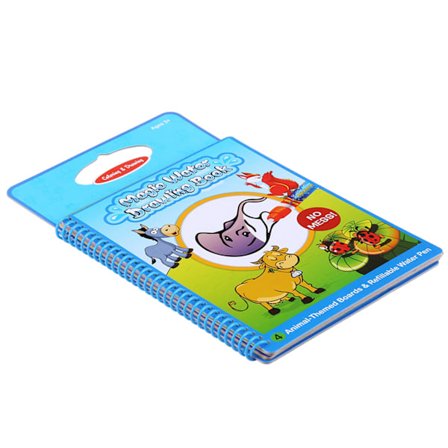 Baby Barn Vatten Rita Bok Målarbräda med Penna Lärleksaker Återanvändbart Djurmönster