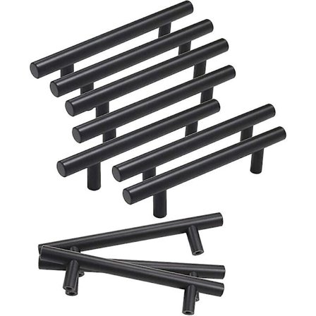 10 st Köksluckgrepp T-formade Handtag Skåpshandtag Håldelning: 96mm Cisea