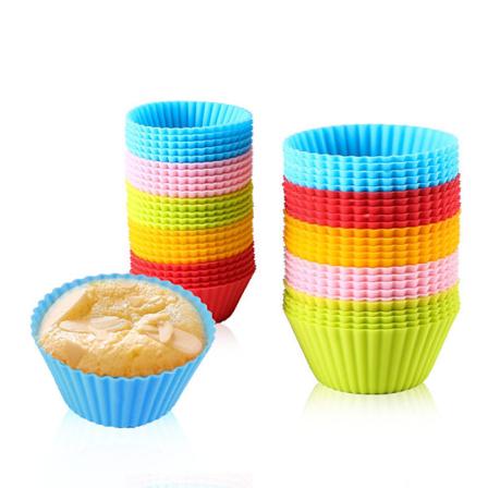 Silikone muffinforme, 8 stk. Genanvendelige bageforme i silikone Nonstick forme til kagekugler, muffins, cupcakes og slik
